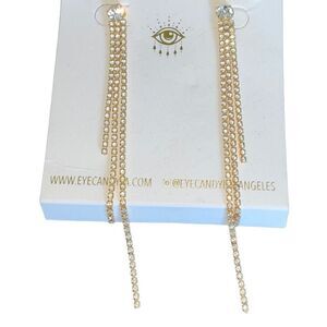 EyeCandy LA Crystal Fringe Statement Earrings